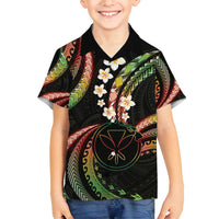 Hawaii Map Kanaka Maoli Family Matching Off Shoulder Maxi Dress and Hawaiian Shirt Fantastic Frangipani Reggae