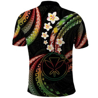 Hawaii Map Kanaka Maoli Polo Shirt Fantastic Frangipani Reggae