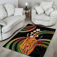 Hawaii King Kamehameha Area Rug Fantastic Plumeria Reggae