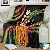 Hawaii King Kamehameha Blanket Fantastic Plumeria Reggae