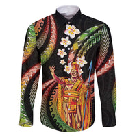 Hawaii King Kamehameha Family Matching Tank Maxi Dress and Hawaiian Shirt Fantastic Plumeria Reggae