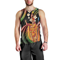 Hawaii King Kamehameha Men Tank Top Fantastic Plumeria Reggae