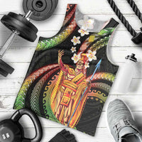 Hawaii King Kamehameha Men Tank Top Fantastic Plumeria Reggae