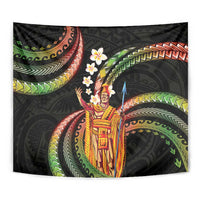 Hawaii King Kamehameha Tapestry Fantastic Plumeria Reggae