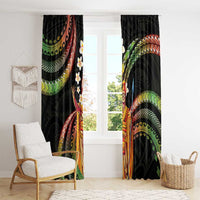 Hawaii King Kamehameha Window Curtain Fantastic Plumeria Reggae