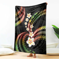 Hawaii Plumeria Reggae Blanket Polynesian Pattern