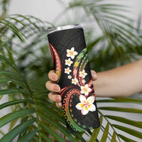 Hawaii Plumeria Reggae Skinny Tumbler Polynesian Pattern