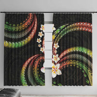 Hawaii Plumeria Reggae Window Curtain Polynesian Pattern