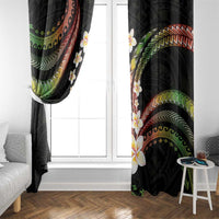 Hawaii Plumeria Reggae Window Curtain Polynesian Pattern