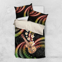 Hawaiian Ukulele Bedding Set Jawaiian Fantastic Plumeria