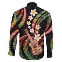Hawaiian Ukulele Family Matching Puletasi and Hawaiian Shirt Jawaiian Fantastic Plumeria