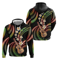 Hawaiian Ukulele Hoodie Jawaiian Fantastic Plumeria
