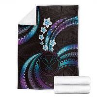 Hawaii Map Kanaka Maoli Blanket Fantastic Frangipani Amethyst Gradient