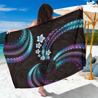 Hawaii Map Kanaka Maoli Sarong Fantastic Frangipani Amethyst Gradient