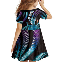 Hawaii King Kamehameha Family Matching Mermaid Dress and Hawaiian Shirt Fantastic Plumeria Amethyst Gradient