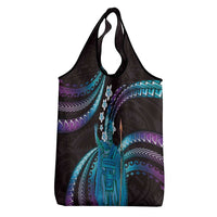 Hawaii King Kamehameha Grocery Bag Fantastic Plumeria Amethyst Gradient