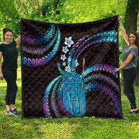 Hawaii King Kamehameha Quilt Fantastic Plumeria Amethyst Gradient