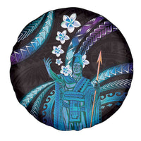 Hawaii King Kamehameha Spare Tire Cover Fantastic Plumeria Amethyst Gradient