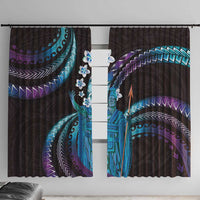 Hawaii King Kamehameha Window Curtain Fantastic Plumeria Amethyst Gradient