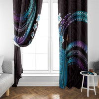 Hawaii King Kamehameha Window Curtain Fantastic Plumeria Amethyst Gradient