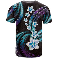 Hawaii Plumeria T Shirt Amethyst Gradient Polynesian Pattern