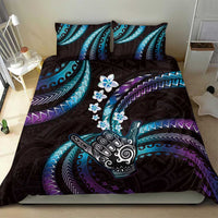 Hawaii Shaka Sign Bedding Set Fantastic Frangipani Amethyst Gradient