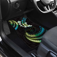 Hawaii Map Kanaka Maoli Car Mats Fantastic Frangipani Chartreuse Cyan