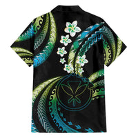 Hawaii Map Kanaka Maoli Hawaiian Shirt Fantastic Frangipani Chartreuse Cyan