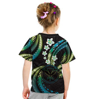 Hawaii Map Kanaka Maoli Kid T Shirt Fantastic Frangipani Chartreuse Cyan