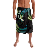 Hawaii Map Kanaka Maoli Lavalava Fantastic Frangipani Chartreuse Cyan