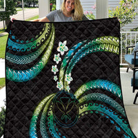 Hawaii Map Kanaka Maoli Quilt Fantastic Frangipani Chartreuse Cyan