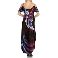 Hawaii Map Kanaka Maoli Family Matching Summer Maxi Dress and Hawaiian Shirt Fantastic Frangipani Sweet Dream