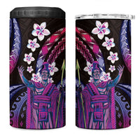 Hawaii King Kamehameha 4 in 1 Can Cooler Tumbler Fantastic Plumeria Sweet Vibes
