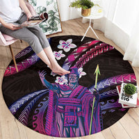 Hawaii King Kamehameha Round Carpet Fantastic Plumeria Sweet Vibes