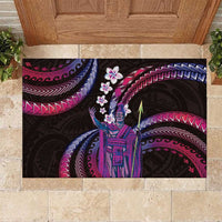 Hawaii King Kamehameha Rubber Doormat Fantastic Plumeria Sweet Vibes