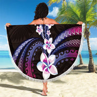Hawaii Plumeria Beach Blanket Sweet Gradient Polynesian Pattern