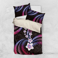 Hawaii Plumeria Bedding Set Sweet Gradient Polynesian Pattern