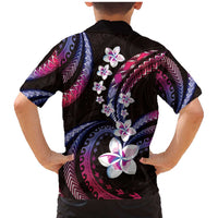 Hawaii Plumeria Family Matching Mermaid Dress and Hawaiian Shirt Sweet Gradient Polynesian Pattern