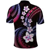 Hawaii Plumeria Polo Shirt Sweet Gradient Polynesian Pattern