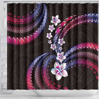 Hawaii Plumeria Shower Curtain Sweet Gradient Polynesian Pattern