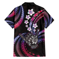 Hawaii Shaka Sign Family Matching Off Shoulder Maxi Dress and Hawaiian Shirt Fantastic Frangipani Sweet Vibes