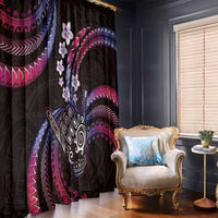 Hawaii Shaka Sign Window Curtain Fantastic Frangipani Sweet Vibes