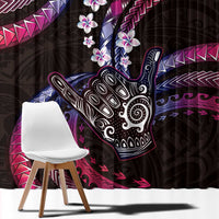 Hawaii Shaka Sign Window Curtain Fantastic Frangipani Sweet Vibes