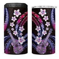 Hawaiian Ukulele 4 in 1 Can Cooler Tumbler Sweet Dream Fantastic Plumeria