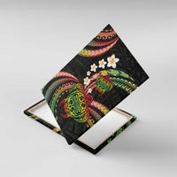 Hawaii Turtles Plumeria Canvas Wall Art Reggae Polynesian Pattern