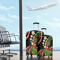 Hawaii Turtles Plumeria Luggage Cover Reggae Polynesian Pattern