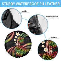 Hawaii Turtles Plumeria Spare Tire Cover Reggae Polynesian Pattern