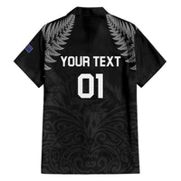 Custom New Zealand 2024 Rugby Family Matching Long Sleeve Bodycon Dress and Hawaiian Shirt Silver Fern Aotearoa Kiwi LT01 - Polynesian Pride