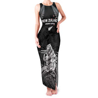Custom New Zealand 2024 Rugby Family Matching Tank Maxi Dress and Hawaiian Shirt Silver Fern Aotearoa Kiwi