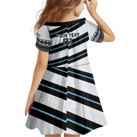 Custom Fiji 2024 Rugby Family Matching Off The Shoulder Long Sleeve Dress and Hawaiian Shirt Fijian Tapa Pattern